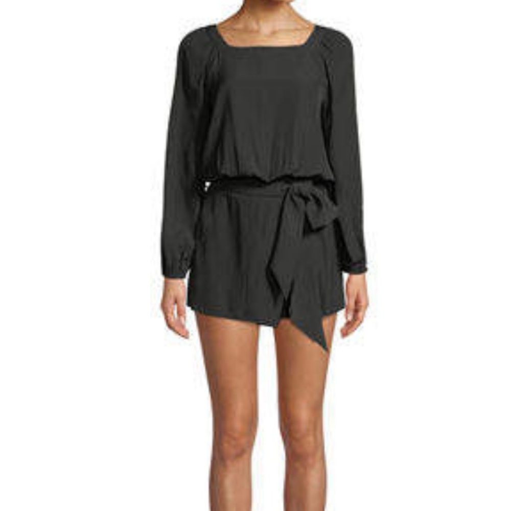 Ramy Brook Jaycee black silk romper